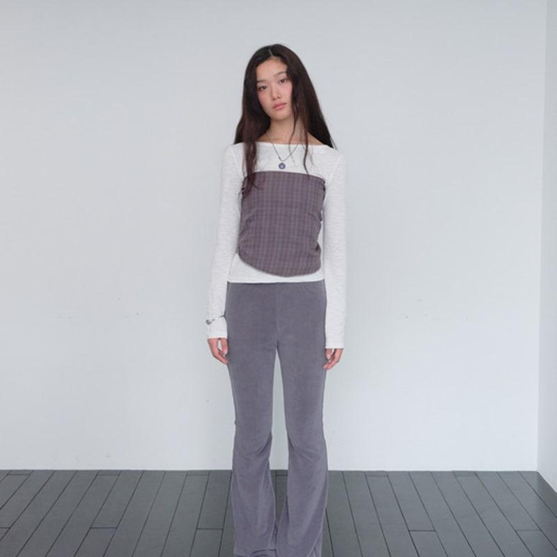 muwm Flare Banding Pants & Modular Shawl (Gray)