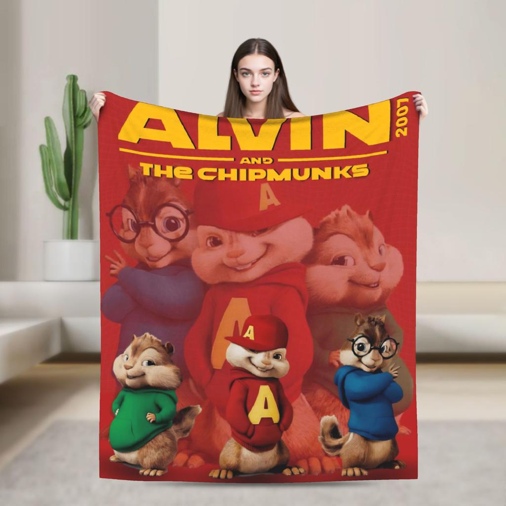 Alvin and the Chipmunks Blanket Multi-size Cozy and Lightweight Throw Blankets for Couch Sofa and Bed