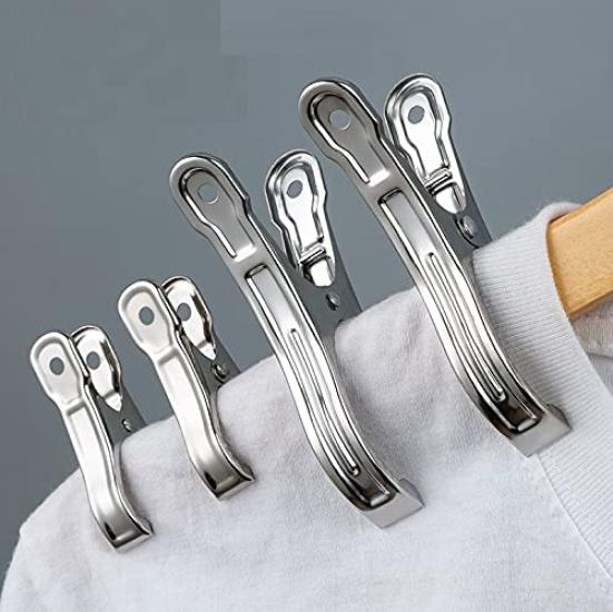 ASK Нержавеющая сталь Упаковка Ржавчина Прачечная В помещении На открытом воздухе 6 Прищепок типа А, Средние, 9 см, 20, Зажимы, Щипок, Устойчивые, Прочные, Ветрозащитные,