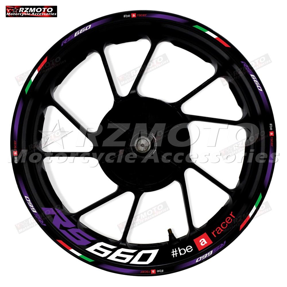 For RS660 RS 660 Motorcycle 17 Inch Front and Rear Decal Hub Waterproof Reflective Rim Wheel Sticker