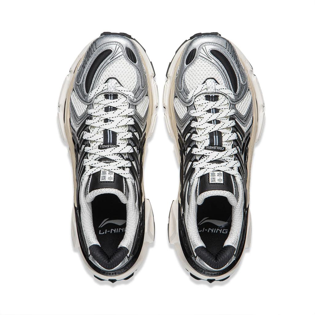 Li Ning Lijun Ace 3.0 Крутые Модные Спортивная Одежда Устойчивые Дышащие Низкие Папины Кроссовки Мужские кроссовки Белый Черный Серебристый AZGW307-4