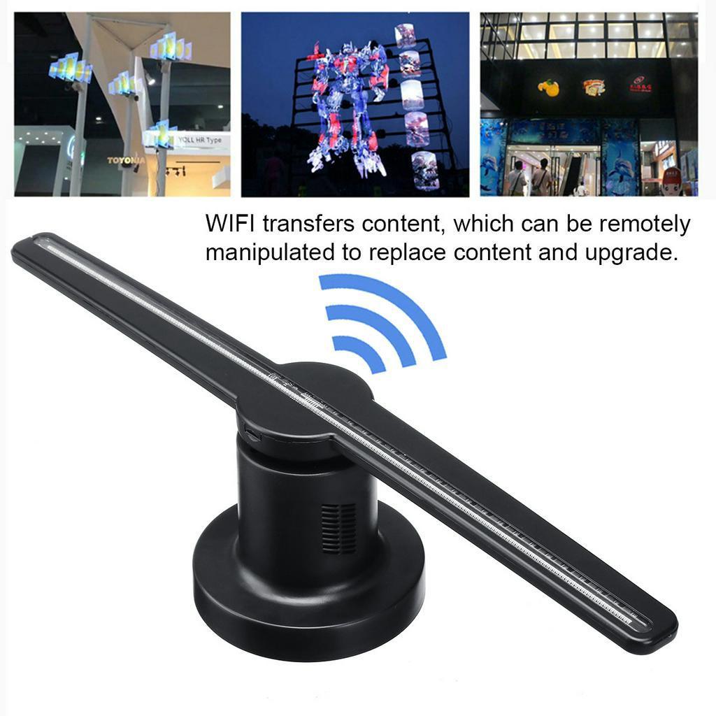 WIFI 3D-вентилятор, голограммный проектор, рекламный дисплей, голограммный вентилятор, лампа с голографическим изображением, 3d-дисплей, рекламный светильник