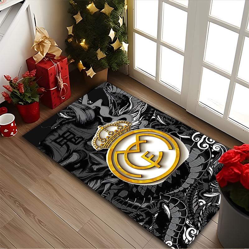 Real Madrid Carpet, Non-slip Office Chair Rug, Digital Print Home Area Rug, Unique Festival Decorations