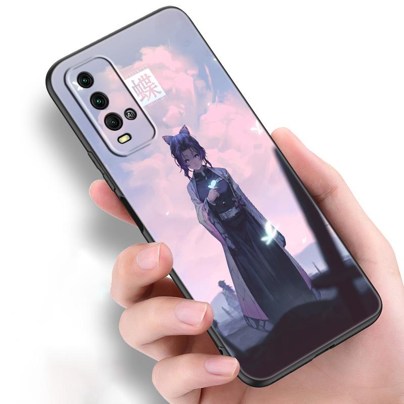 Anime Demon Slayer Kanao Shinobu Sama Silicone Phone Case For Xiaomi Redmi Note 11 10 9 8 Pro 11T 10T 10S 9S 8T 9 9A 9C 9T Black