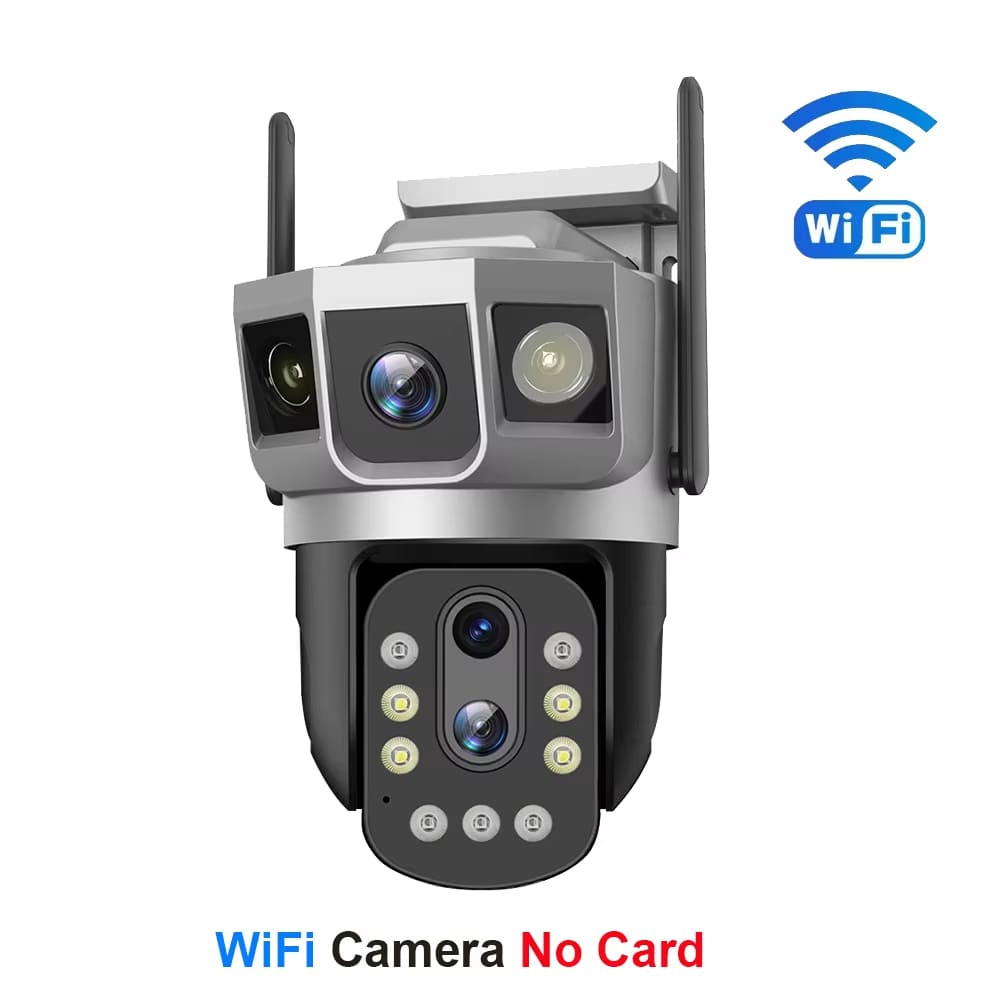 LS VISION 6K 12MP Wireless WIFI/4G IP Camera Three Lens 10X Optical Zoom CCTV Waterproof PTZ Auto Tracking Security Outdoors Webcam