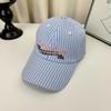 Fashion Hat Internet celebrity Popular College Style Baseball Cap Female Plaid Alphabet Embroidery Versatile Sunshade Summer Breathable Cap