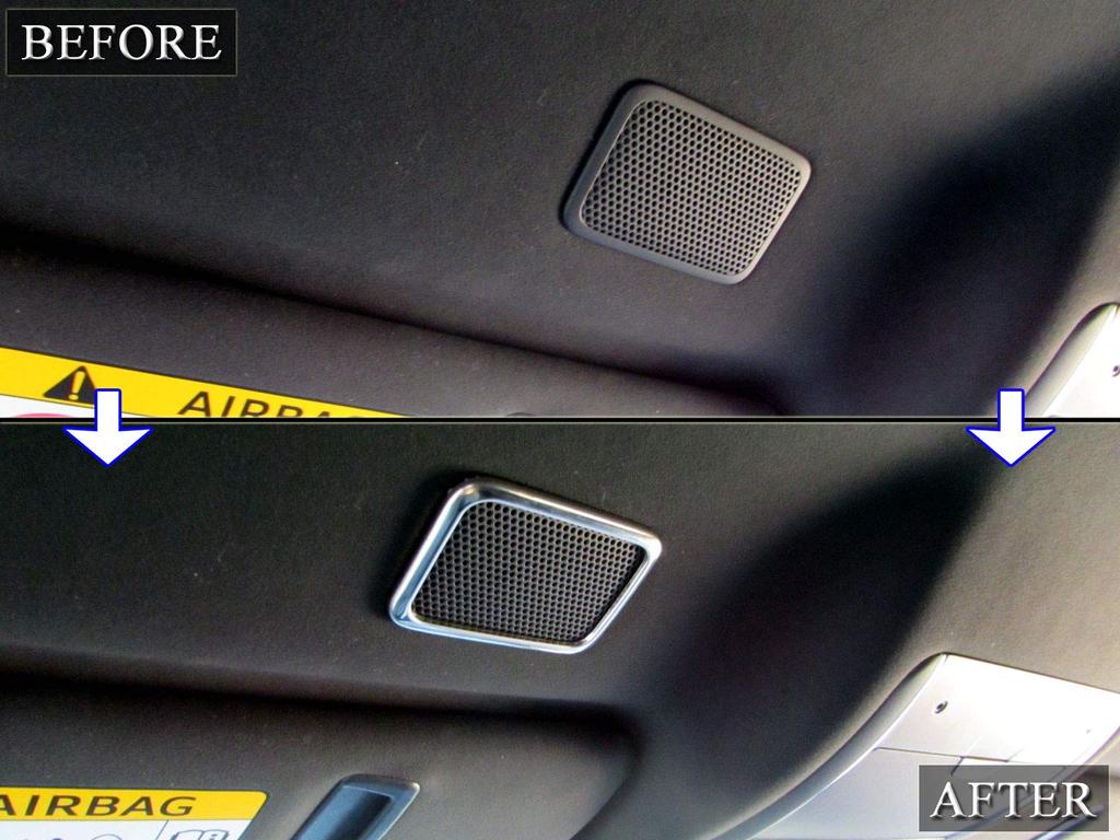 BRIGHTZ Mirror Stainless Steel Plated Speaker Rings for VXF LS Part Number 32593 Ultra-High (2-Piece) LS500, VXFA50, VXFA55, VXF, A50, A55, 50, 55,