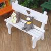 Decorative Dollhouse Bench Exquisite Wood Patio Lawn Fairy Garden Bench Home Decor