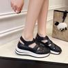 Fashion Ladies Shoes 2025 High Quality Buckle Strap Women's Sandals New Closed Toe Office and Career Summer Solid Wedge Sandals