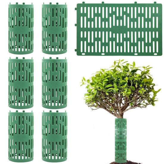 6 Pcs Tree Trunk Guards Reusable Trunk Protector Easy Assembly Tree Bark Guard Wrap for Protecting Trees from Animals Lawn Mowers