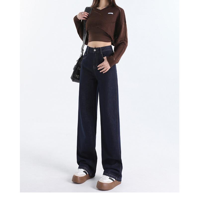 Женские модные джинсовые мешковатые брюки с высокой талией, винтажные джинсы Harajuku с широкими штанинами, утягивающие повседневные брюки
