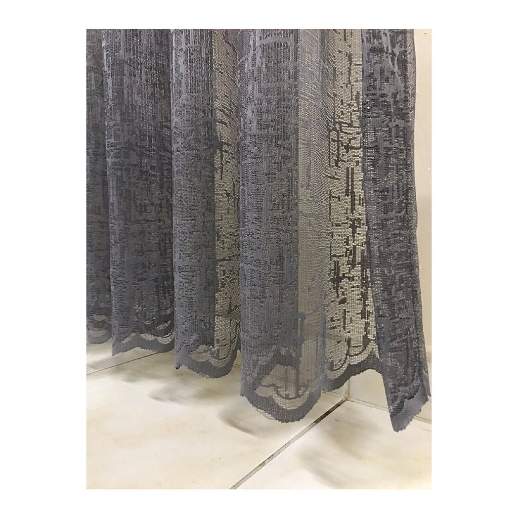 Гладильная серо-серая штора из тюля с узором Shandy 1x2, плиссированная прихожая, кухня, балконная занавеска