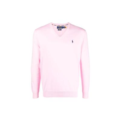 Polo Ss22 Бренд Логотип Вышитый Круглый вырез Хлопок Длинный рукав Свитер Мужской свитер Розовый 710744677048