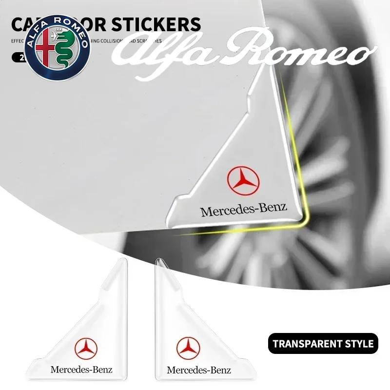 2Pcs Car Door Anti-collision Anti-Scratch Cover Protector Transparent Sticker for Mercedes Benz W211 W204 W210 W203 CLA GLA