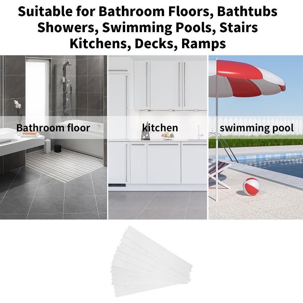 24 PCS PEVA Anti Slip Strip Self Adhesive Bathtub Sticker Practical Non Slip Sticker Family