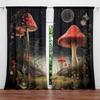 Nature Fantasy Mushroom Dreamy Plant Moon Window Curtains Blinds For Living Room Bedroom Bathroom Kicthen Door Home Decor2Pcs