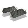 VidaXL Reversible Cast Iron Grill Plate 2 Pcs 38x23 Cm
