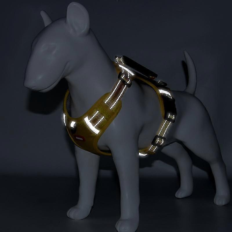 Breathable Pet Dog Harness Reflective Puppy Safety Vest with Control Handle - Orange S