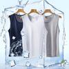 1Pc Men Tops Cool Sports Singlet Quick Drying Sleeveless T-shirts Breathable Ice Silk Vest Beach Tank Top Fitness Men Fashion