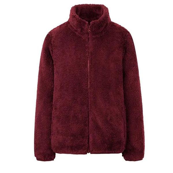 Double Sided Fleece Coat Women's Short Large Size Coral Velvet Autumn and Winter Thickened Warm Fleece Coat Women's Sweater