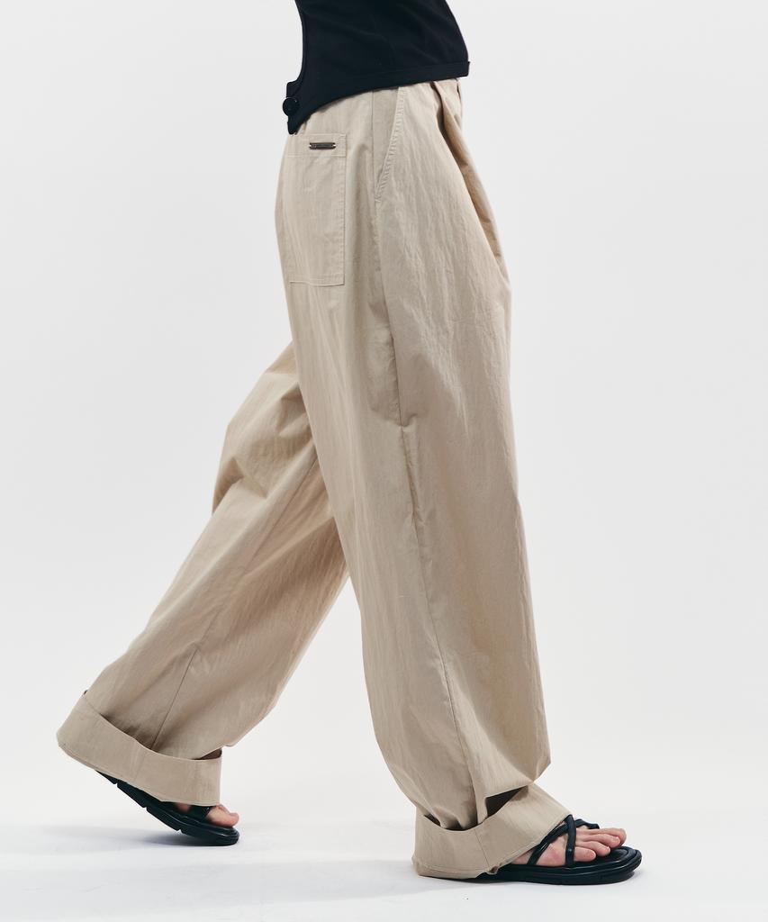 CITYBREEZE Cotton Curved Pants_Beige