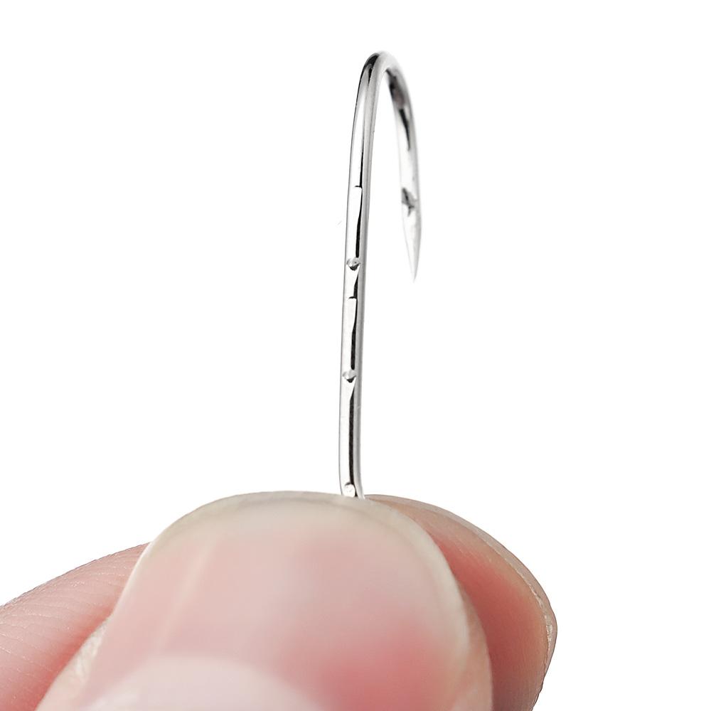 Аксессуары для рыболовных снастей с длинной ручкой, офсетный узкий крючок для наживки, крючки с длинным цевьем и двойной бородкой