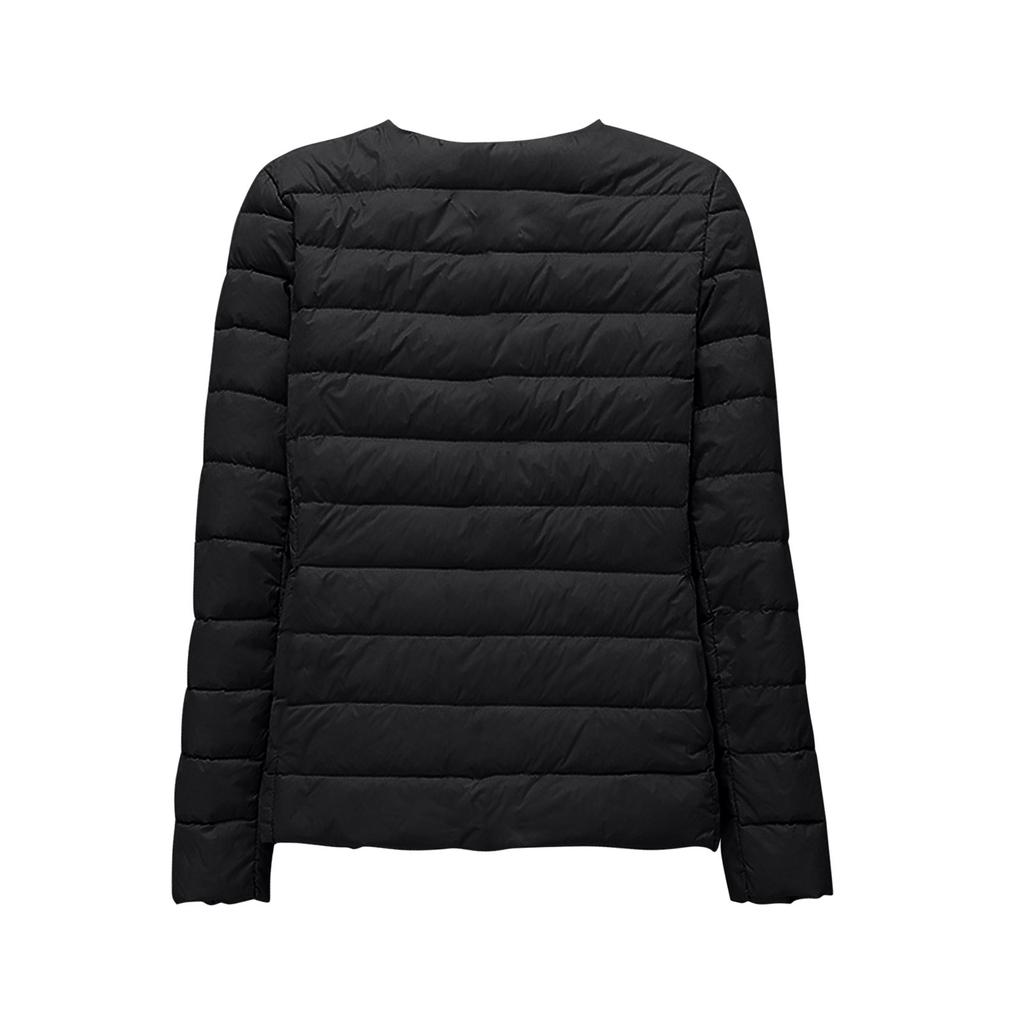 Женская легкая пуховая куртка, однотонная, пуховая куртка с карманами