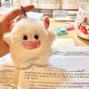 Cute Bunny Little Monster Doll Plush Snow Monster Keychain Creative Cartoon Doll Pendant Keyring Backpack Charm Earphone Cover Accessories Girls Gift
