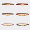 Versatile Thin Waistband Metal Alloy Buckle Waist Strap Casual Cowhide Belt  For Women Girls