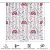 Modern Bathroom Shower Curtain with Love Pattern for Home Decoration White Fabric Waterproof Size 72x84 Inch Red Rainbow Eiffel