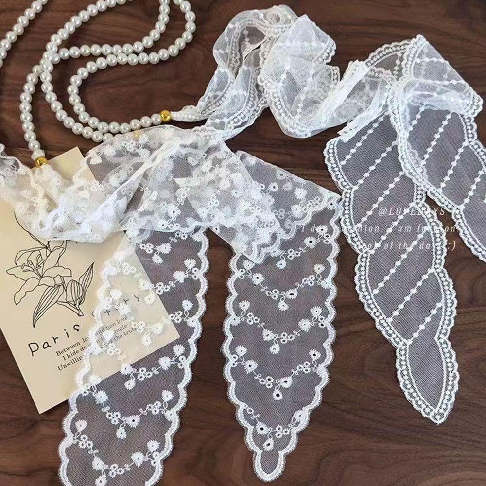 Fairy Hair Ribbon French Neckerchief Summer Lace Headband  for Women