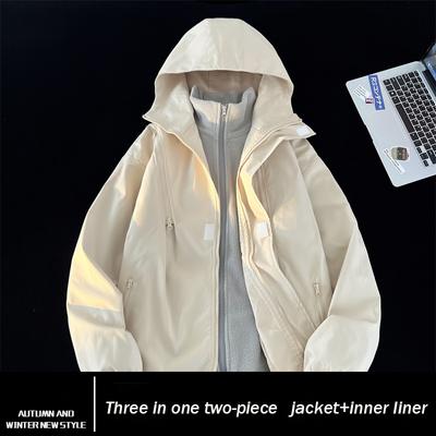 Весна и осень зима новая мужская куртка штурмовика 3 в 1 с усовершенствованной красивой водонепроницаемой и ветрозащитной функцией, уличная свободная куртка