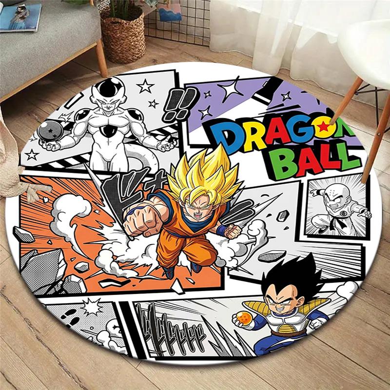 Dragon Ball Heroes Round Area Rug Carpet Rug For Living Room Bedroom Sofa Playroom Decor Nonslip Floor Mat