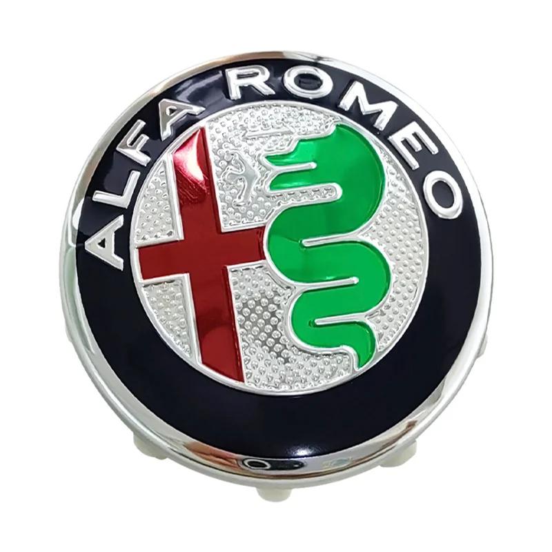 Car Stickers For Alfa Romeo 4pcs 58mm Car Wheel Rims Hub Center Caps for Alfa Romeo Logo Giulietta Mto Giulia GT 159 147 156 166