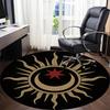 1pc Sunburst Symbol Chair Carpet for Office, Soft Flannel Throw Mat, Perfect for Office,Holiday Party Decoration Choice yy251113068