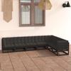 Day and Night - Day and Night 7-piece Garden Furniture Set with Black Pine Wood Cushions