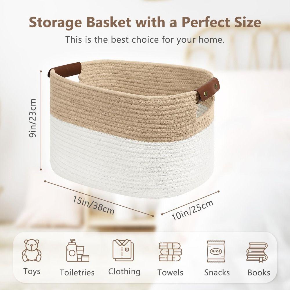Large Capacity Laundry Basket 15x10x9 Inch Storage Basket NEW Storage Bin  for Shelves Laundry