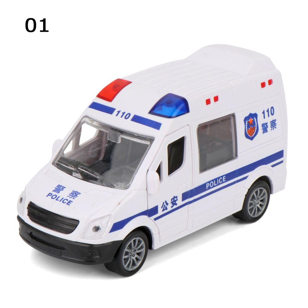 Door Smooth Surface Children Boy Gift Car Model Police Car Fire Truck Ambulance Inertial Car Toy