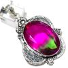 Bi-Color Tourmaline Gemstone Handmade 925 Sterling Silver Pendant 2.56" N8c78