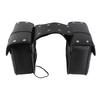 1 Pair Motorcycle Saddlebags Stylish PU Leather Side Bags Universal Luggage Storage Organizer