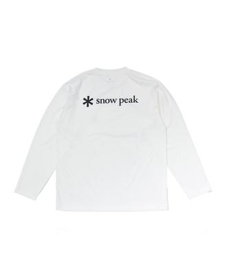 Snow Peak Футболка с длинным рукавом и карманом с логотипом SP EC-TS-25AU014, Свитшот, Футболка с длинным рукавом, Мужская и женская, Цвет: кремовый, Размер: M