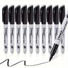 10 Fine Tip Black Permanent Markers - Waterproof, Smudge-proof, Quick Drying,bright Ink, Ergonomic Design, Perfect for Art, Office and School Supplies