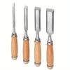 6/12/18/24mm Wood Carving Chisels Sharp Chrome-Vanadium Steel Wood Chisel with Handle Wood Carving Tools for Woodworking 1pcs