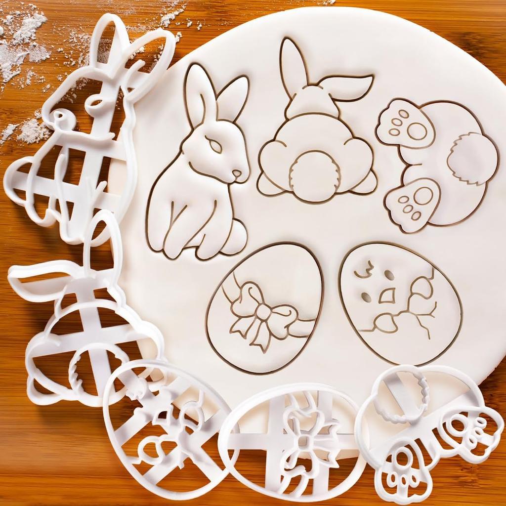 Набор формочек для печенья на Пасху, 9 шт. 3D пластиковые пасхальные яйца штампованные формы Linzer формочки для печенья для пасхальной вечеринки украшения