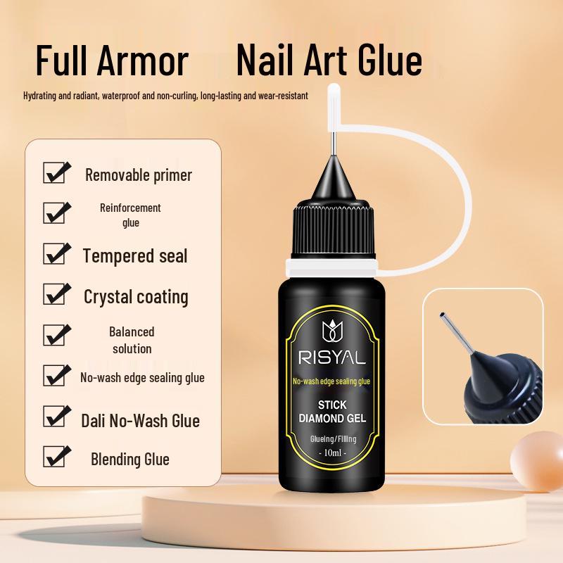 Nail Art Gel: Removable Base, Edge Sealer, Strong Adhesion, Diamond & Blooming Gel, Crystal Plating, Top Coat Polish.