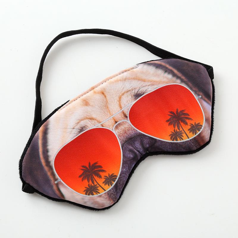 3d Animal Cartoon Eye Mask Creative Tiger Pug Cat Shading Sleep Eye Mask