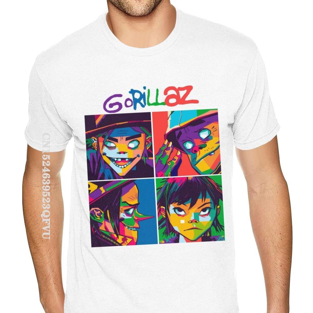 Качественные футболки Gorillaz, футболки мужские, большие размеры, черные футболки для фитнеса, обтягивающие, обычные футболки, горячая распродажа, хлопковые мужские футболки