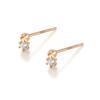 Earrings Extremely Small Modest Simple Delicate Smaller Small CZ Diamond Silver 925 Silver925 Compatible with Metal Allergies Presentation (yellow