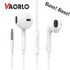 VAORLO Наушники музыкальные проводные спортивные наушники гарнитуры 3,5 мм наушники со встроенным микрофоном регулятор громкости для iPhone Samsung Xiaomi