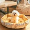Pet Octagonal Nest Four Seasons Universal Print Dog Cushion Sofa House Kitten Bed Winter Warm Pet Supplies Small Dog Accessories